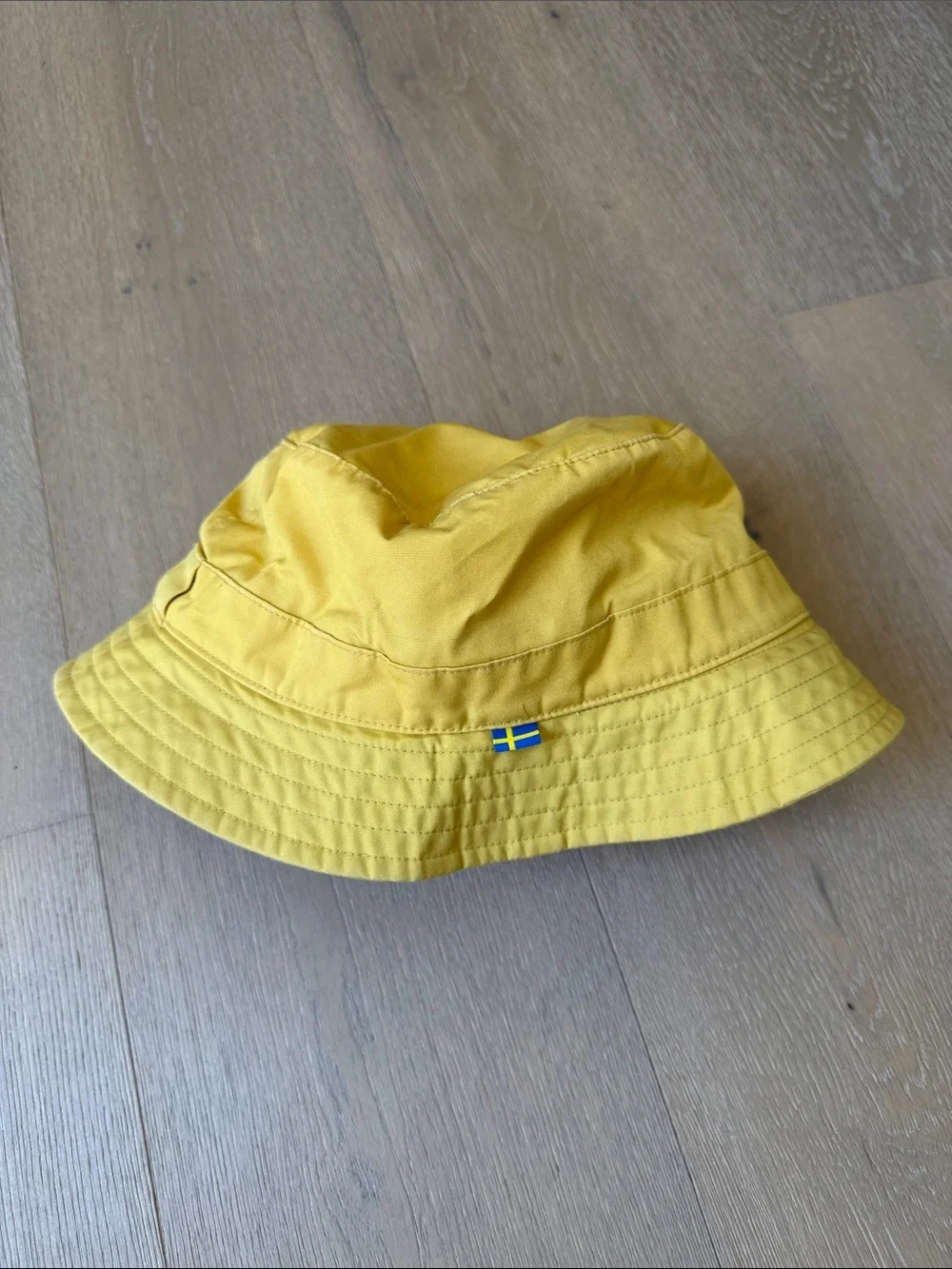 Fjallraven Kids' Yellow Bucket Hat with Fox Patch